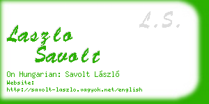 laszlo savolt business card