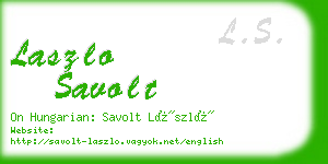 laszlo savolt business card